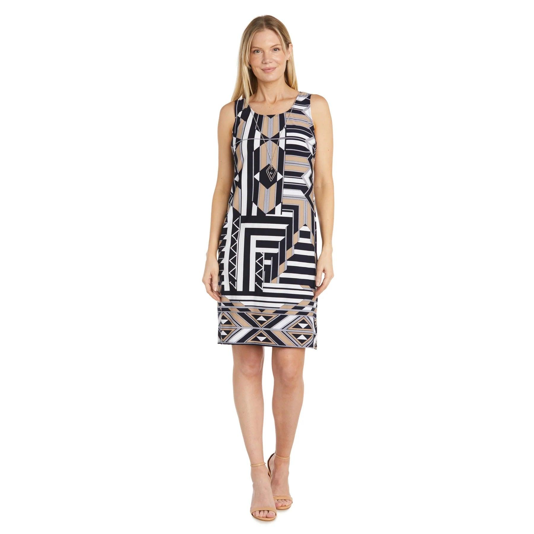 R&M Richards 9217 Short Print Jacket Cocktail Dress