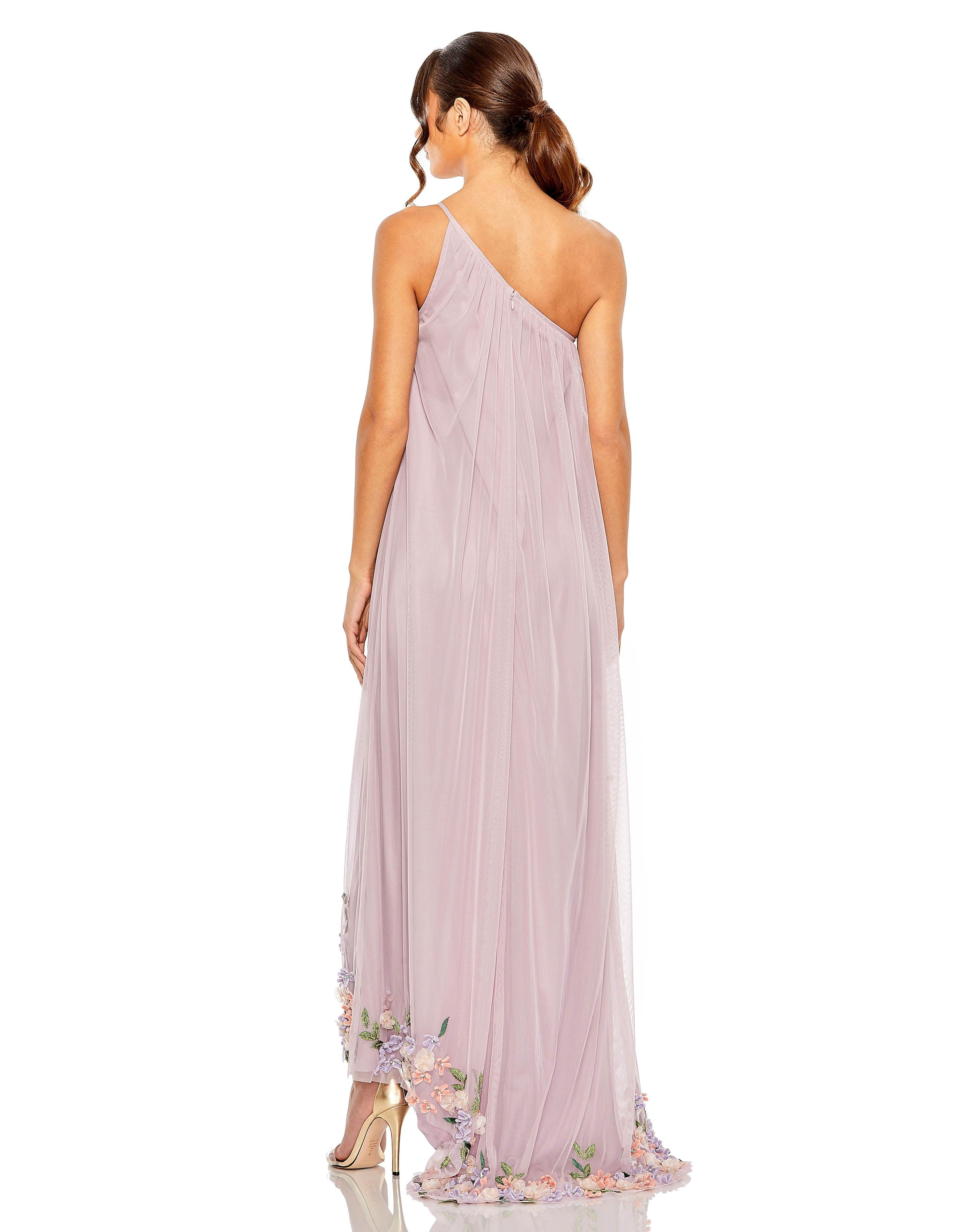 Formal Dresses High Low One Shoulder Formal Dress Orchid Multi