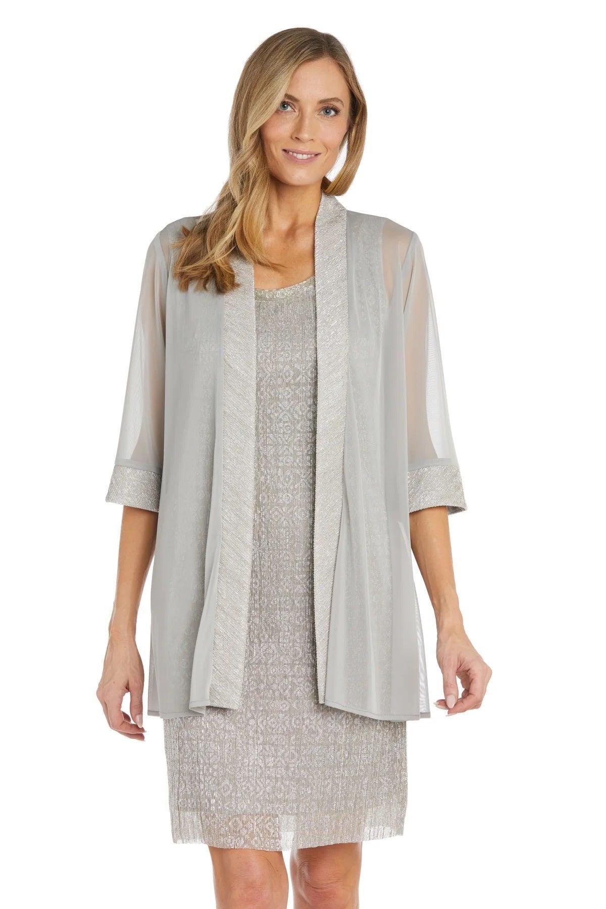 Mother of the Bride Dresses Short Two Piece Petite Jacket Dress Champagne