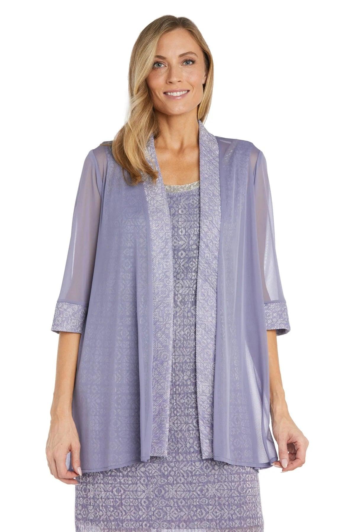 Mother of the Bride Dresses Short Two Piece Set Jacket Cocktail Dress Periwinkle