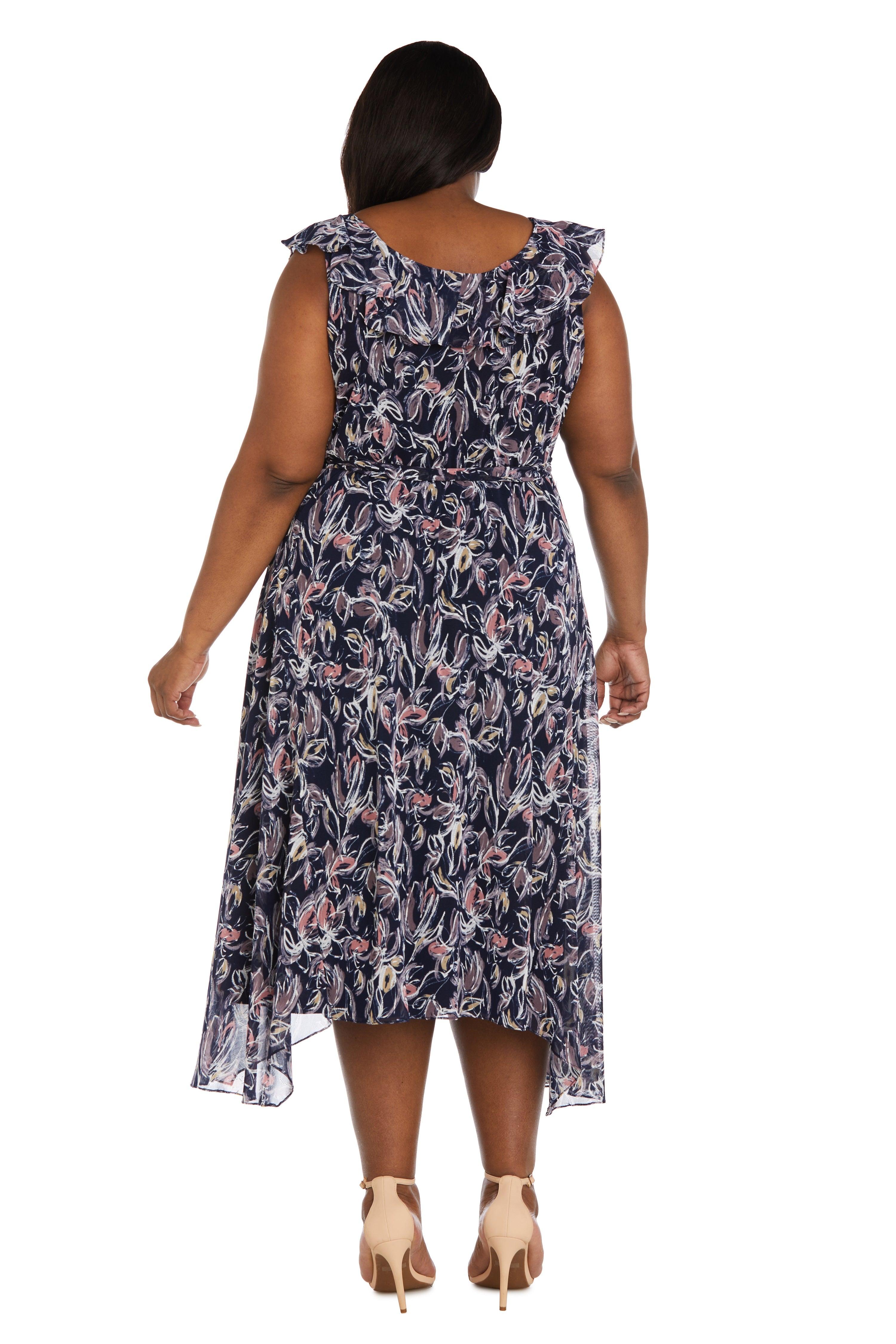 R&M Richards 9314W High Low Floral Plus Size Dress