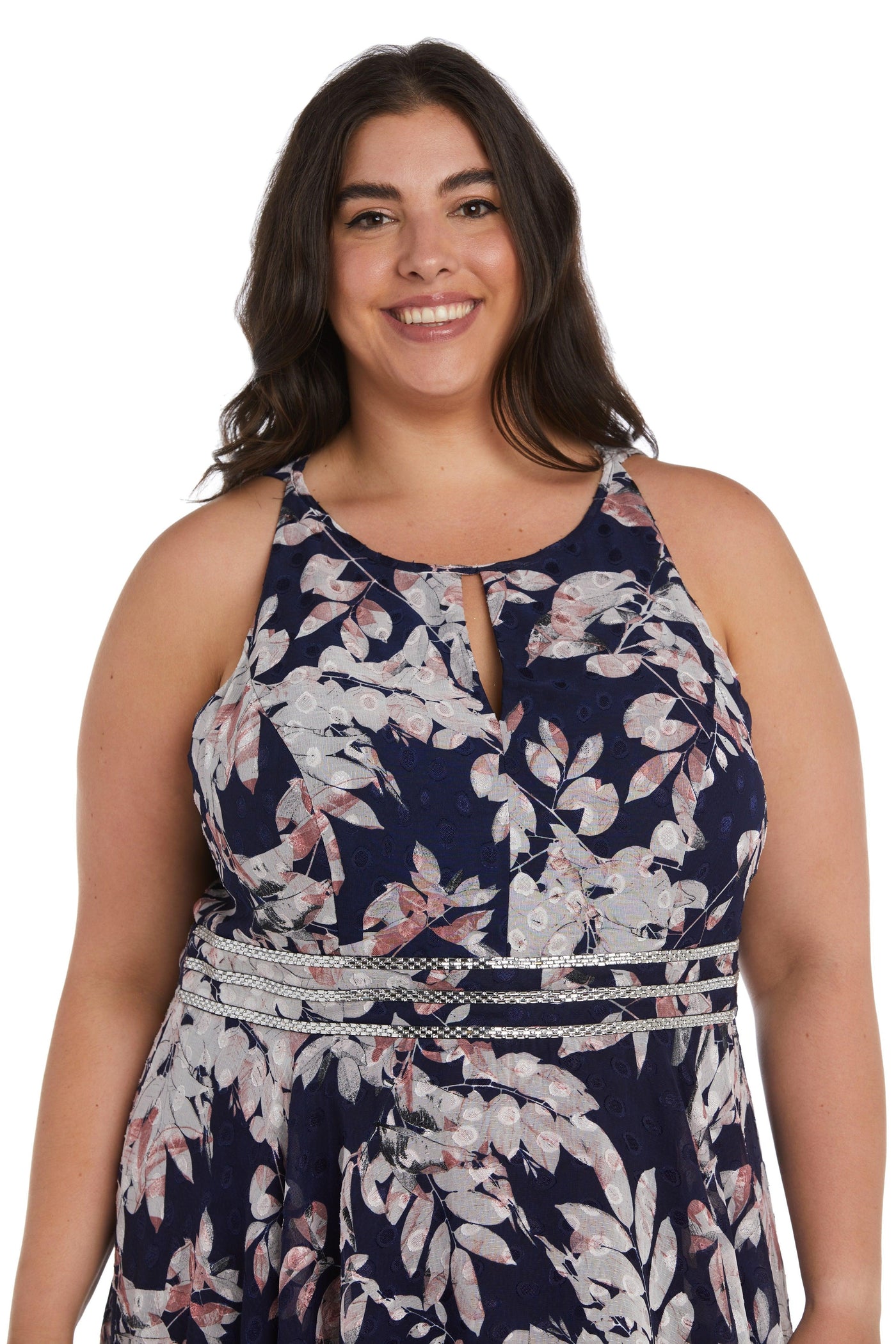 R&M Richards 9402W High Low Floral Plus Size Dress