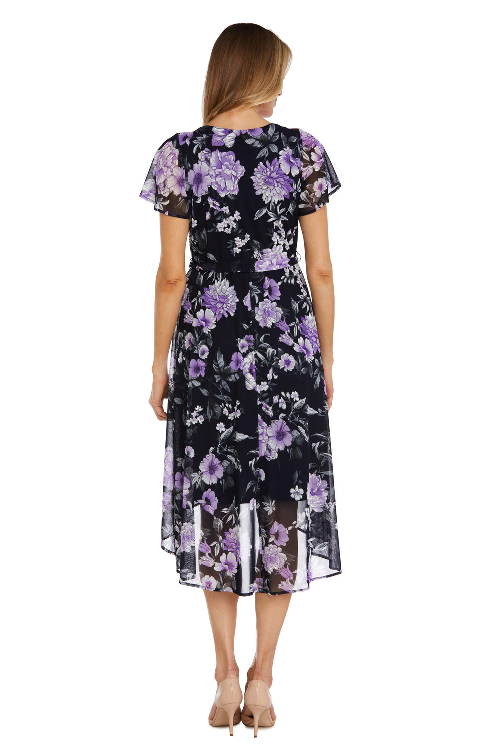 R&M Richards 9420P High Low Floral Petite Dress