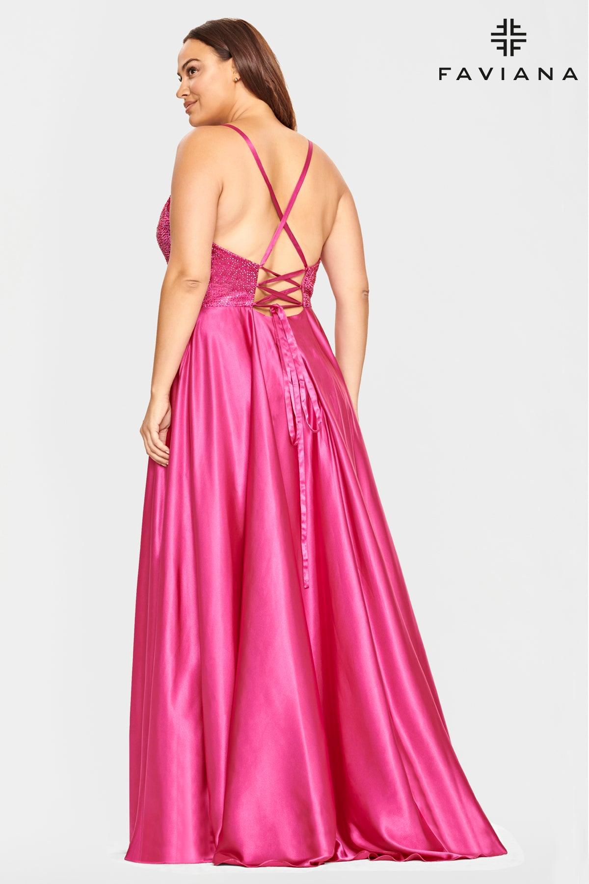 Faviana 9524 Long Plus Size Formal Prom Dress