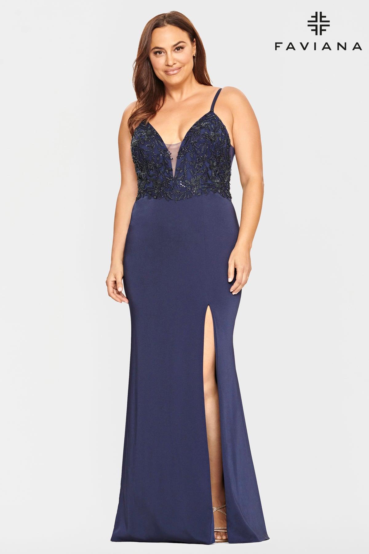 Faviana 9536 Plus Size Long Formal Prom Dress