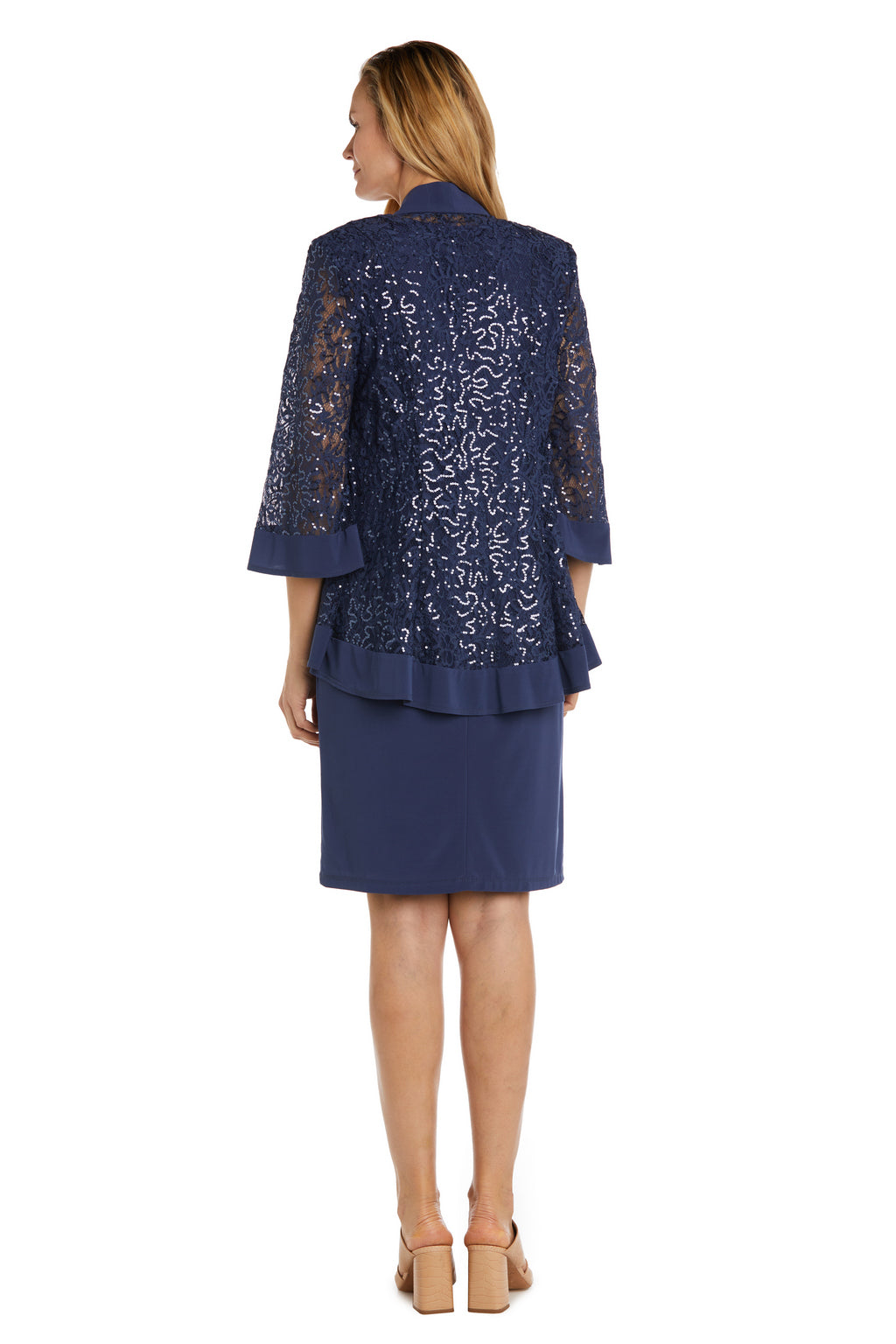 R&M Richards 9587 Sequin Mother of the Bride Short Jacket Dress