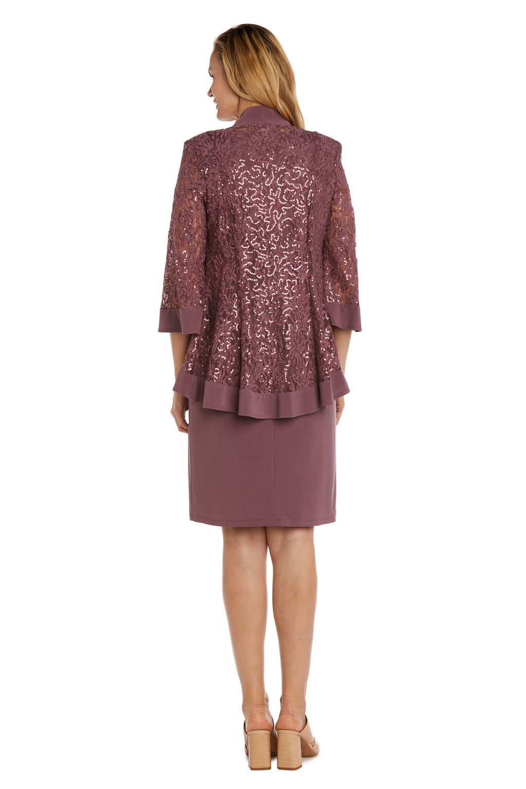 R&M Richards 9587 Sequin Mother of the Bride Short Jacket Dress