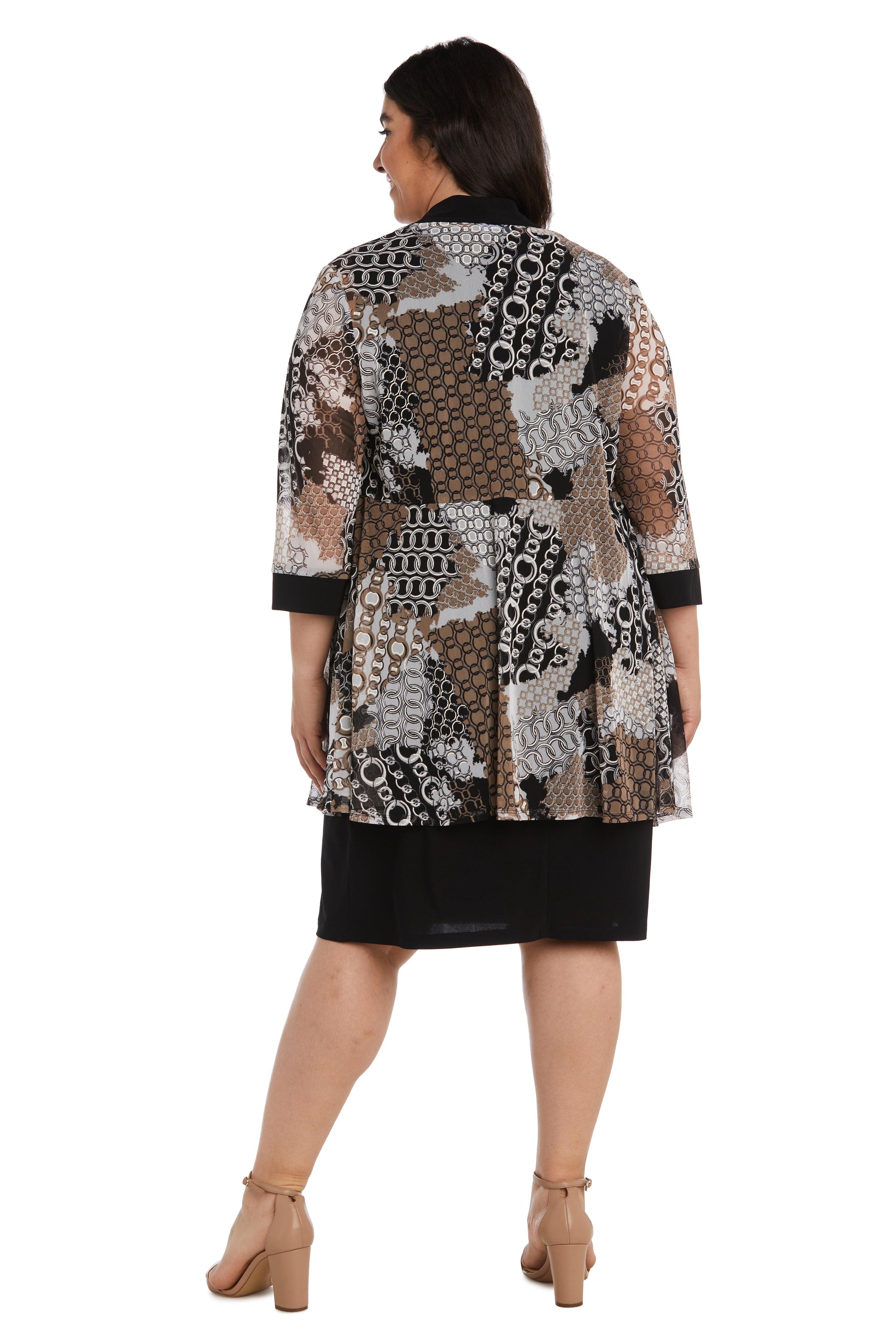 R&M Richards 9703W Short Two Piece Plus Size Dress