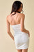 Cocktail Dresses Short Strapless Double Bow Dress Off White