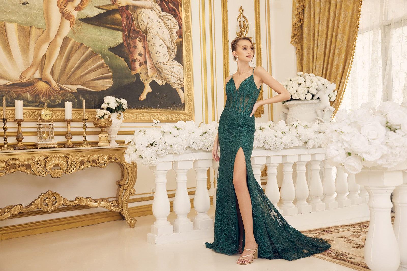 Nox Anabel C1100 Long Spaghetti Strap Sexy Prom Gown