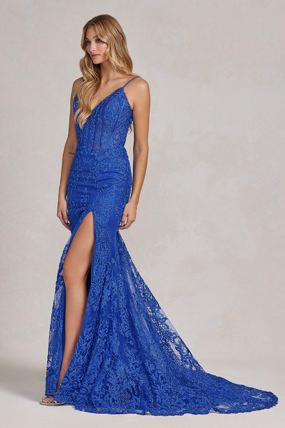 Nox Anabel C1100 Long Spaghetti Strap Sexy Prom Gown
