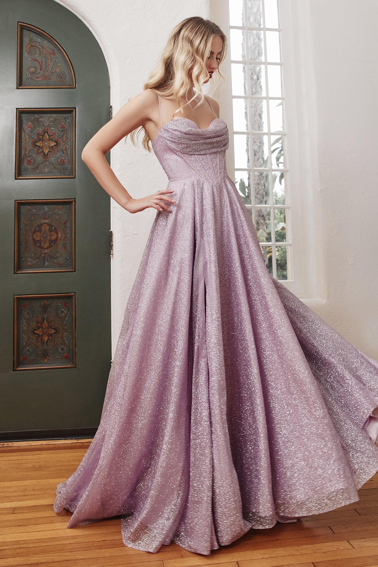 Prom Dresses Sparkling Long Evening Gown Lavender