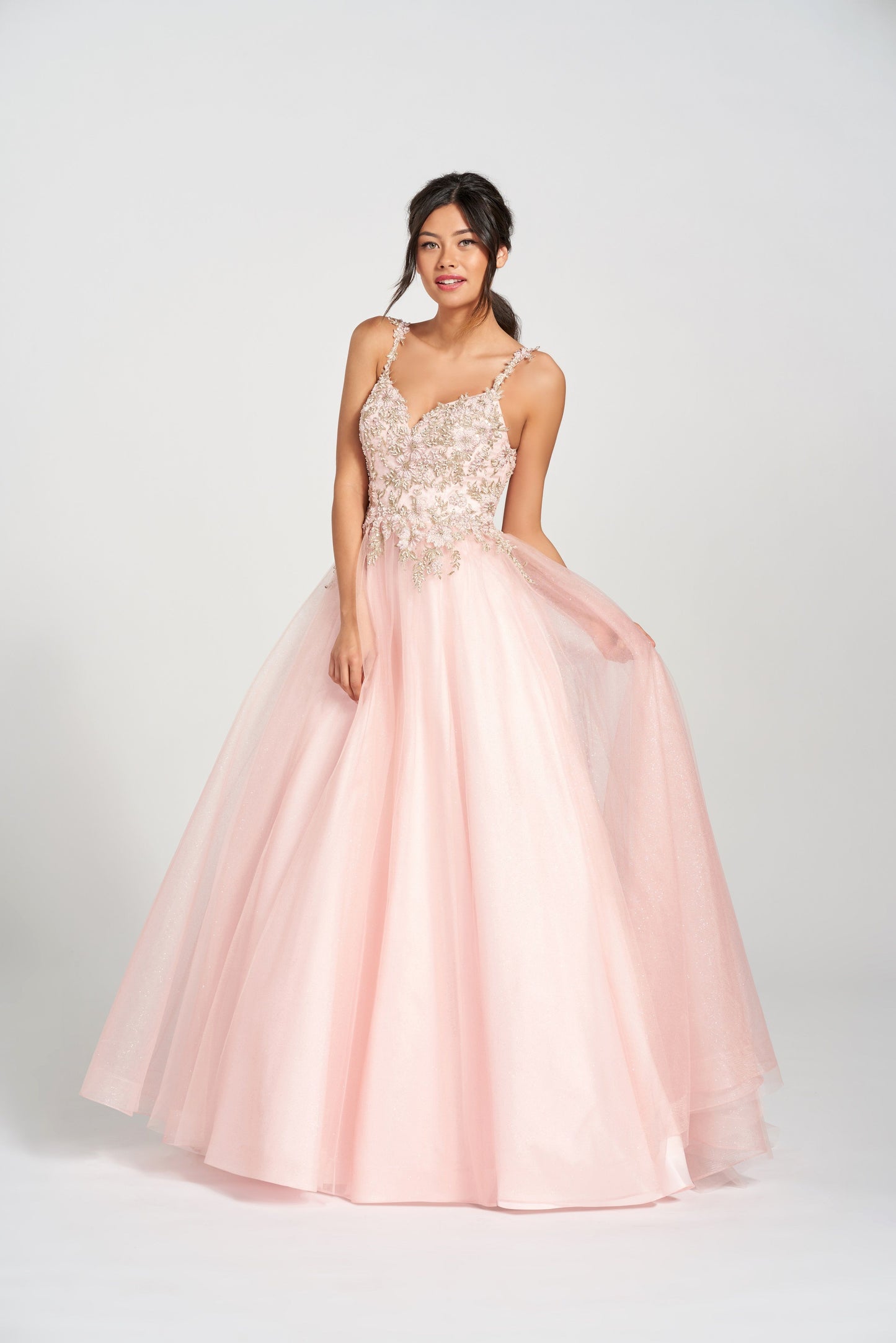 Prom Dresses Long Formal Glitter Prom Dress Vintage Rose