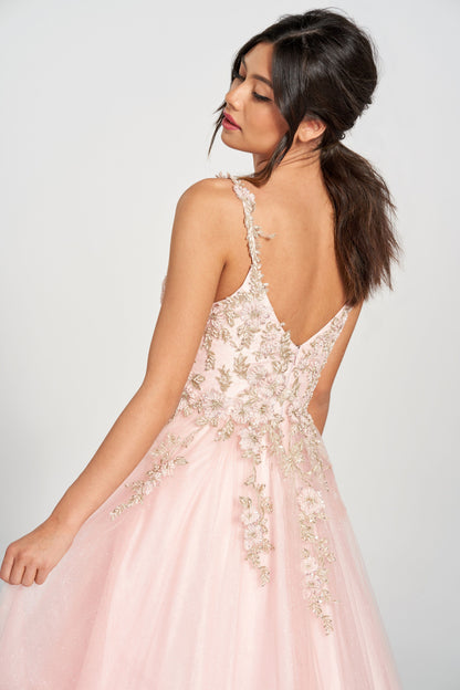 Prom Dresses Long Formal Glitter Prom Dress Vintage Rose