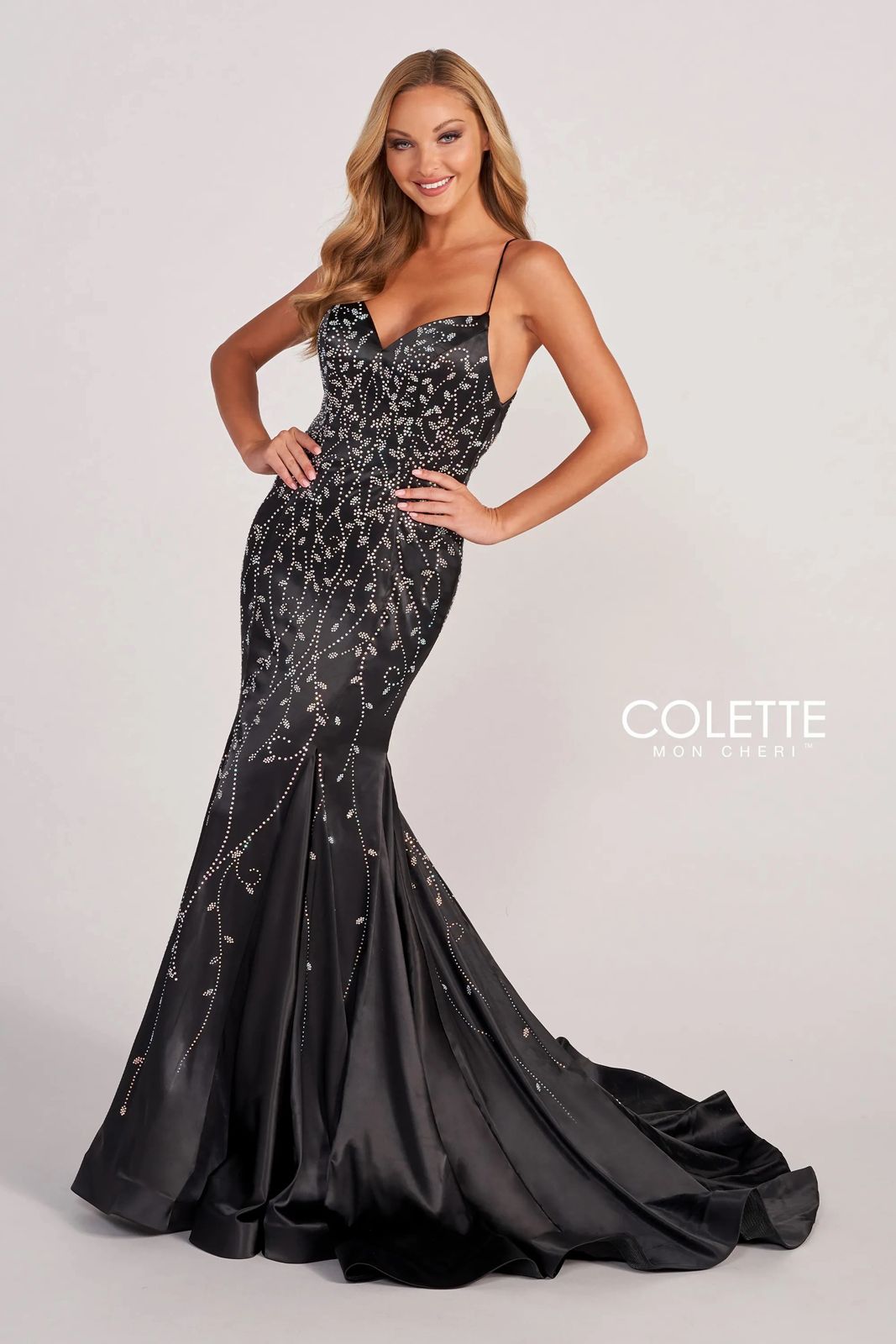 Black Colette CL2043 Prom Cut Out Formal Mermaid Long Dress