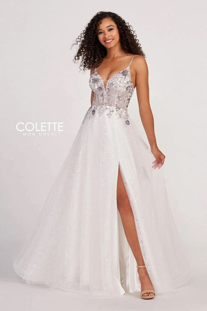 Prom Dresses Long Formal Glitter Prom Dress White/Silver