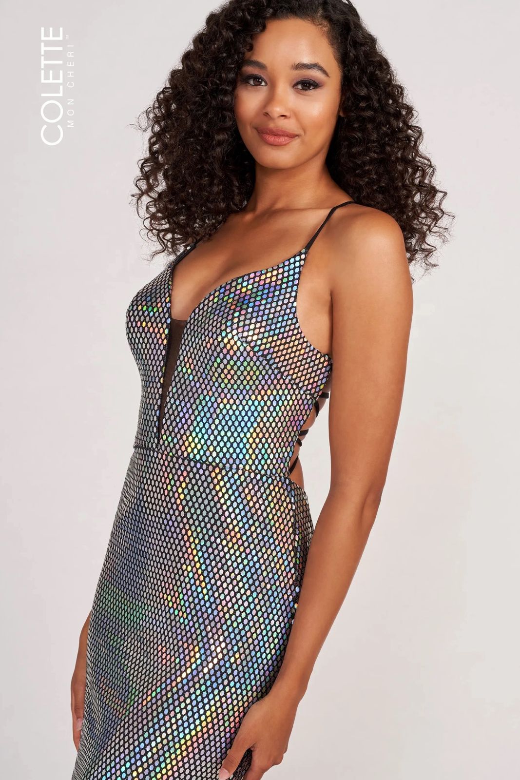 Prom Dresses Prom Long Formal Hologram Dress Silver/Multi
