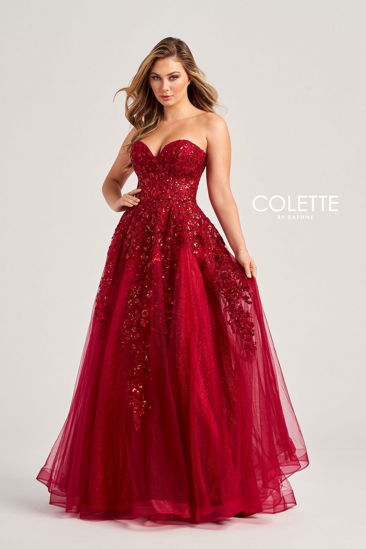 Prom Dresses Glitter Long Formal Sequin Prom Dress Scarlet