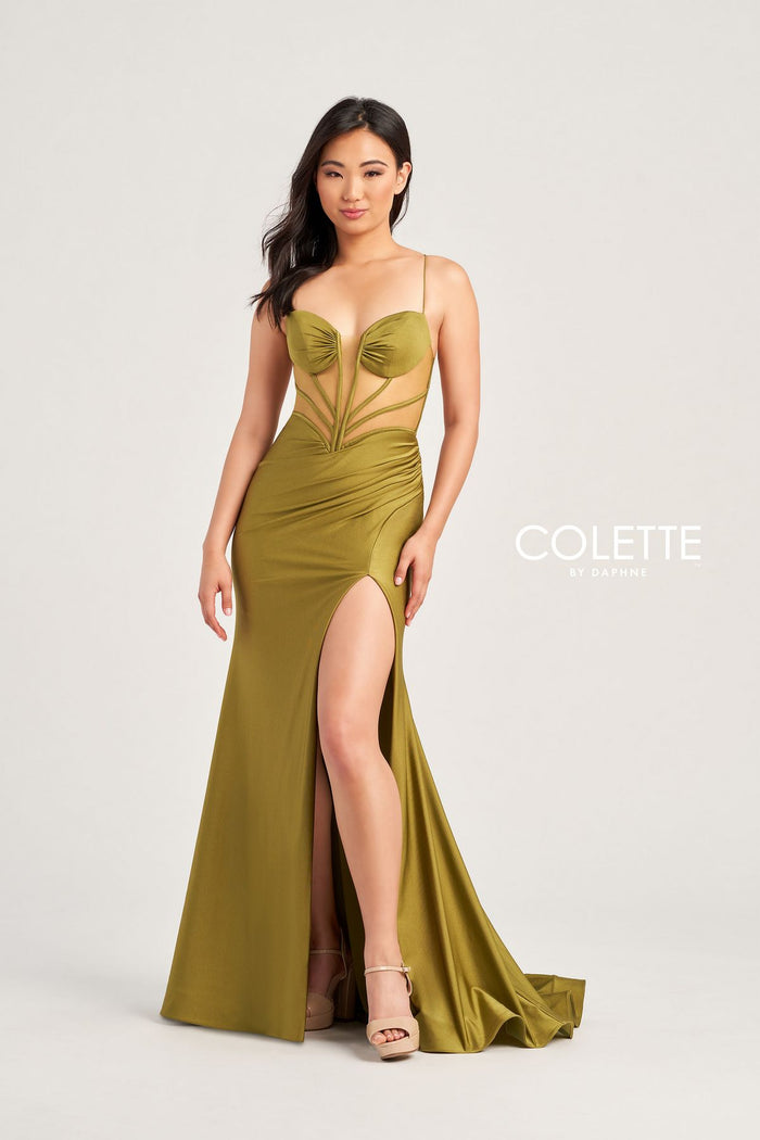 Prom Dresses Boned Long Formal Mermaid Prom Dress Olive
