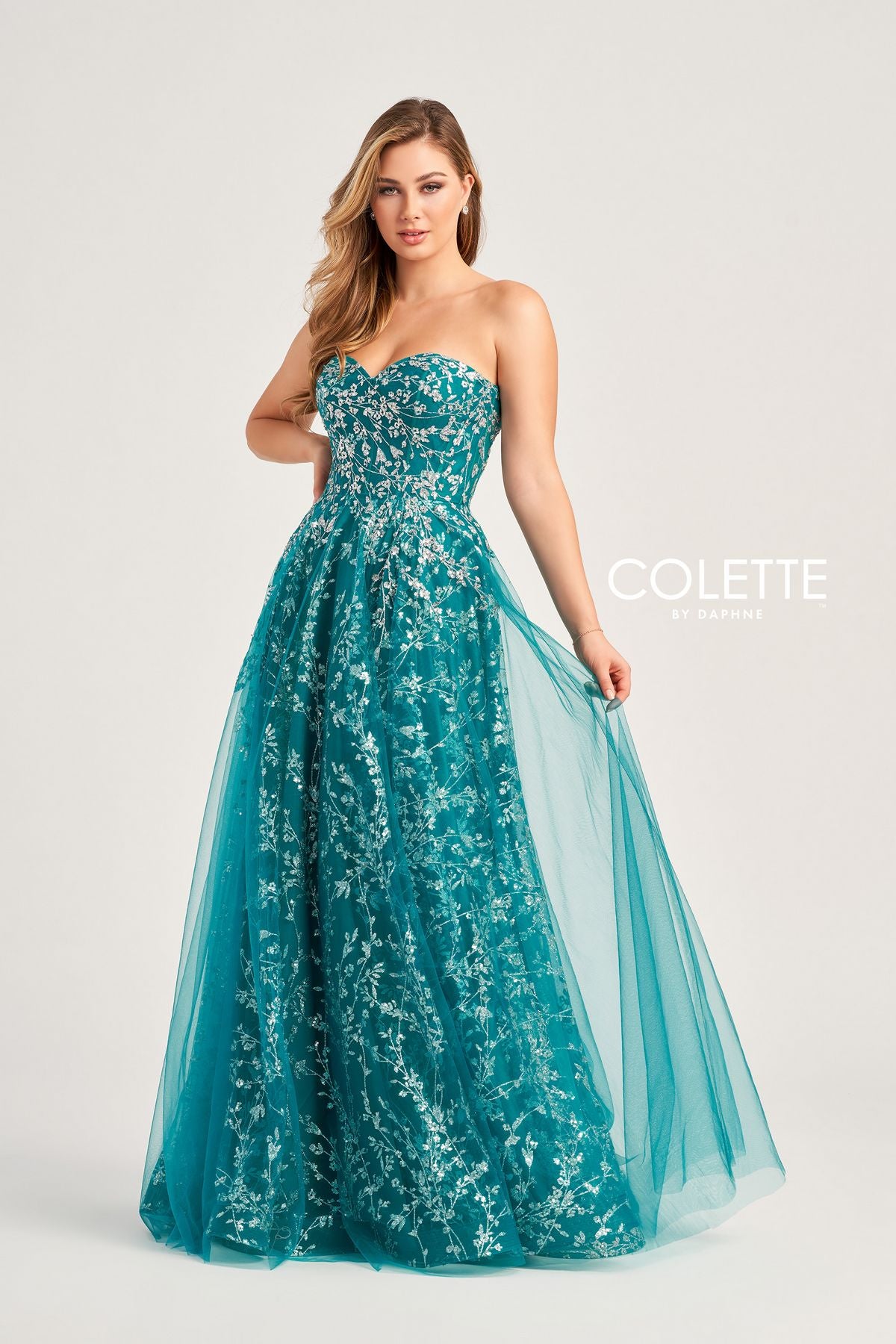 Prom Dresses Sequin Long Formal Prom Dress Jade/Silver