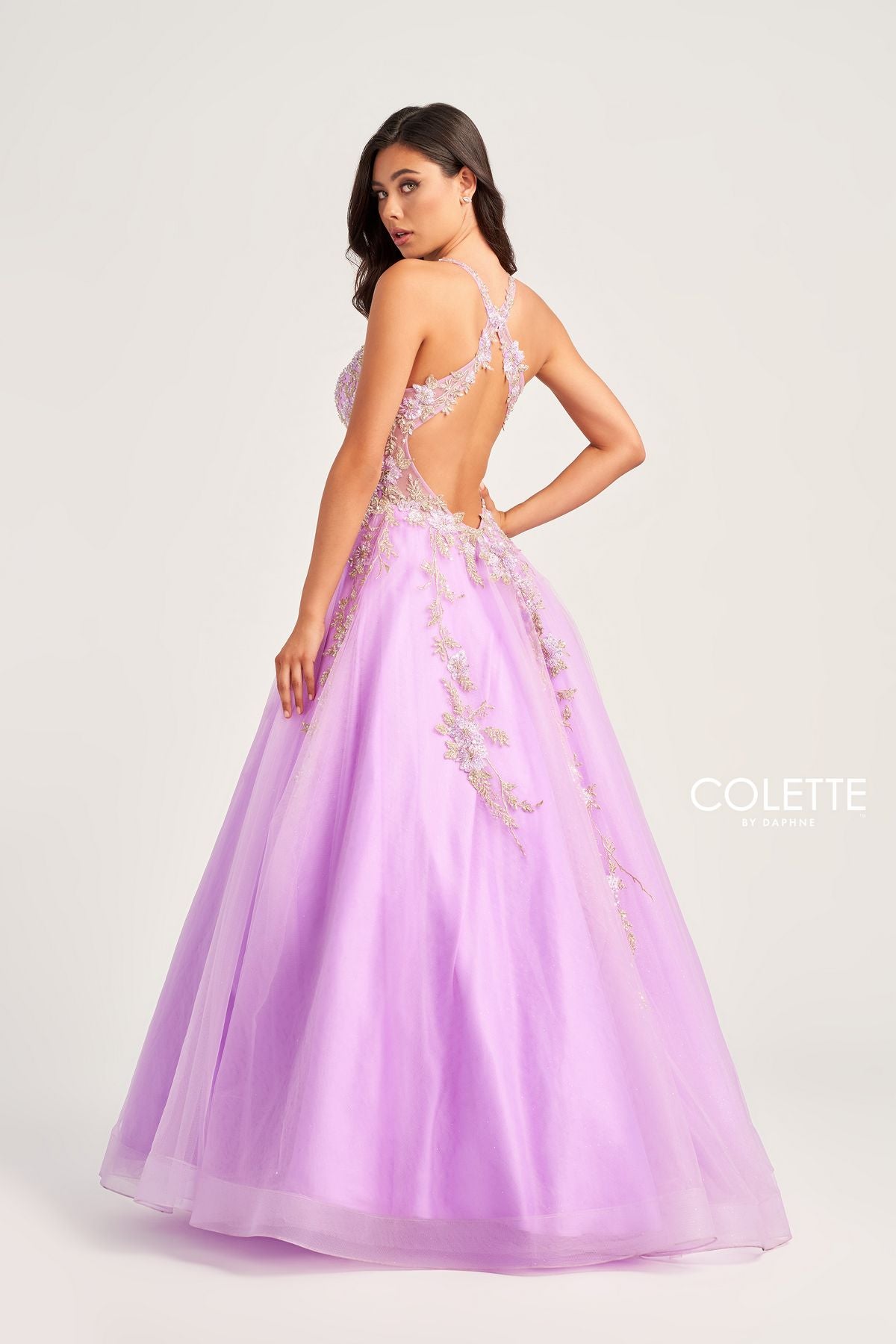 Prom Dresses Long Prom Formal Beaded Ball Gown Lilac