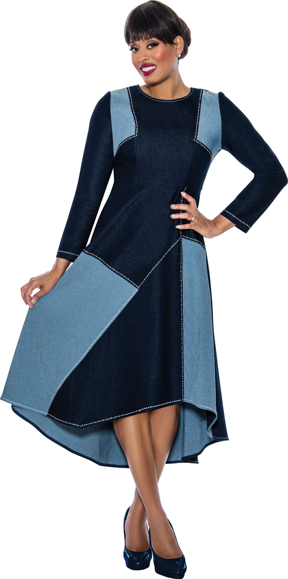 Divine Apparel DQ1992W Long Sleeve Plus Size Jacket Dress main image 1
