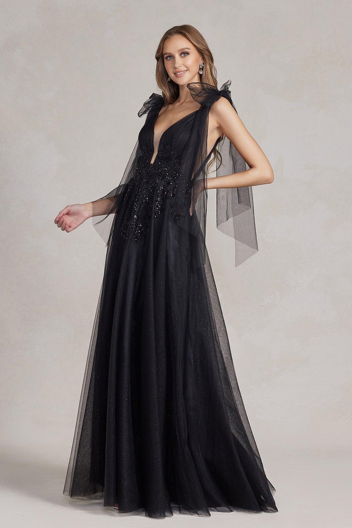 Nox Anabel E1075 Long Formal Prom Dress Black