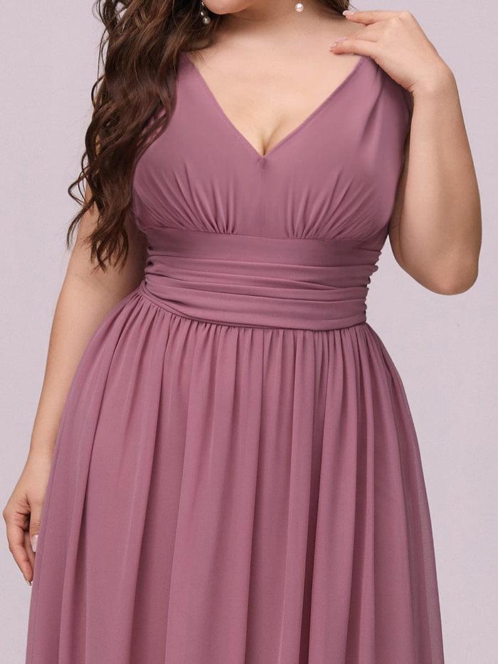 Pleated Long Sleeveless Maxi Dress