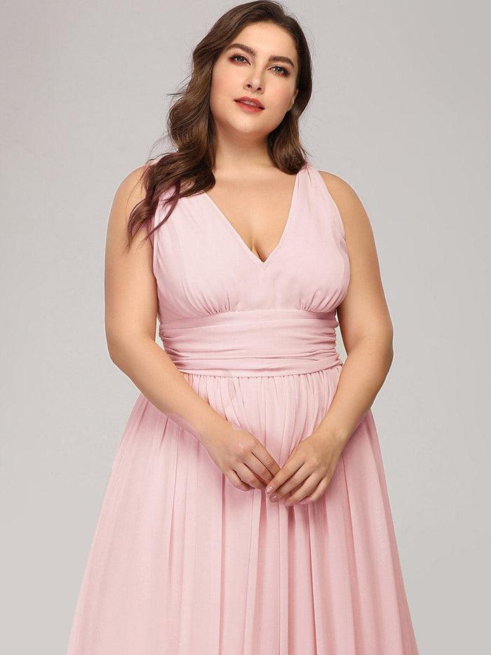 Pleated Long Sleeveless Maxi Dress