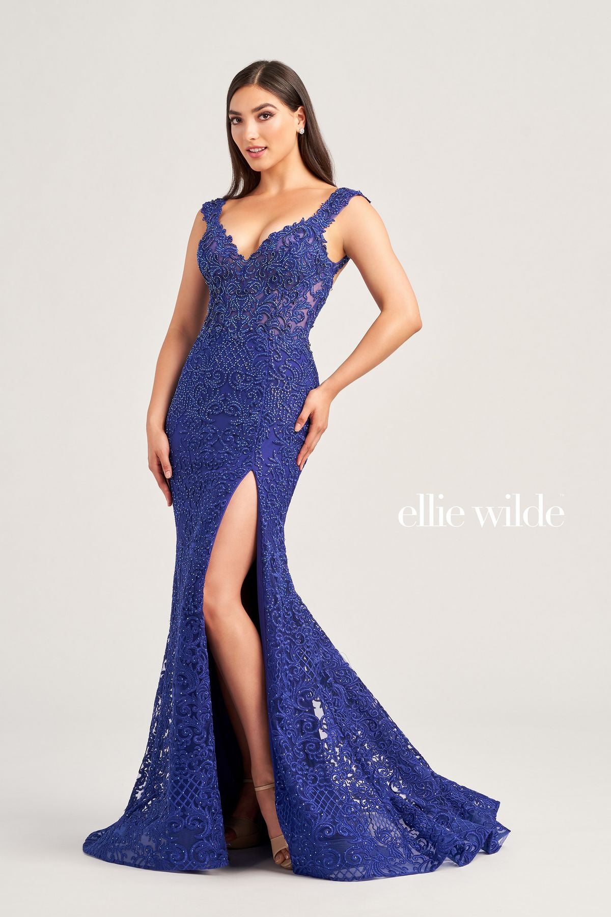 Prom Dresses Prom Long Fitted Formal Gown Sapphire