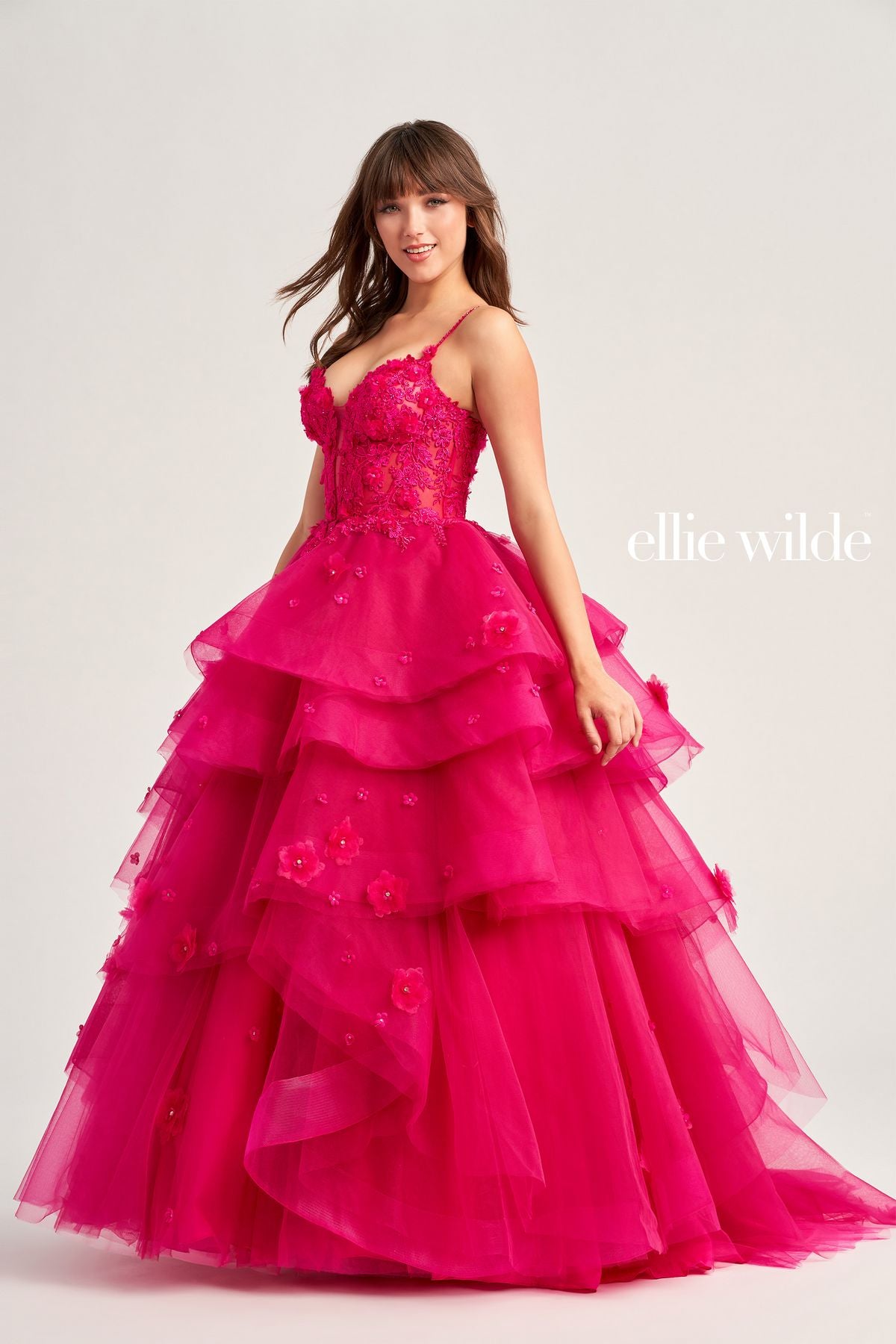 Prom Dresses Prom Long Beaded Ball Gown Magenta