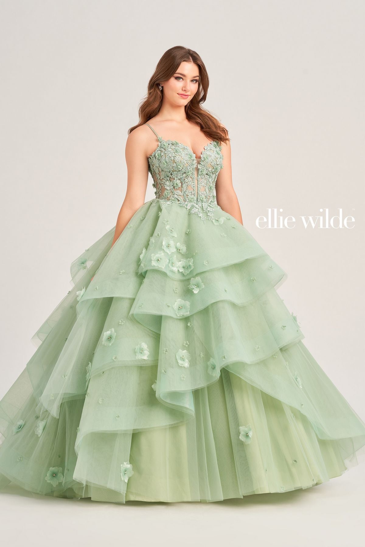 Prom Dresses Prom Long Beaded Ball Gown Sage