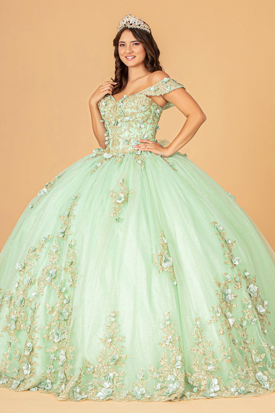 Long Off Shoulder Ball Gown Quinceanera Dress