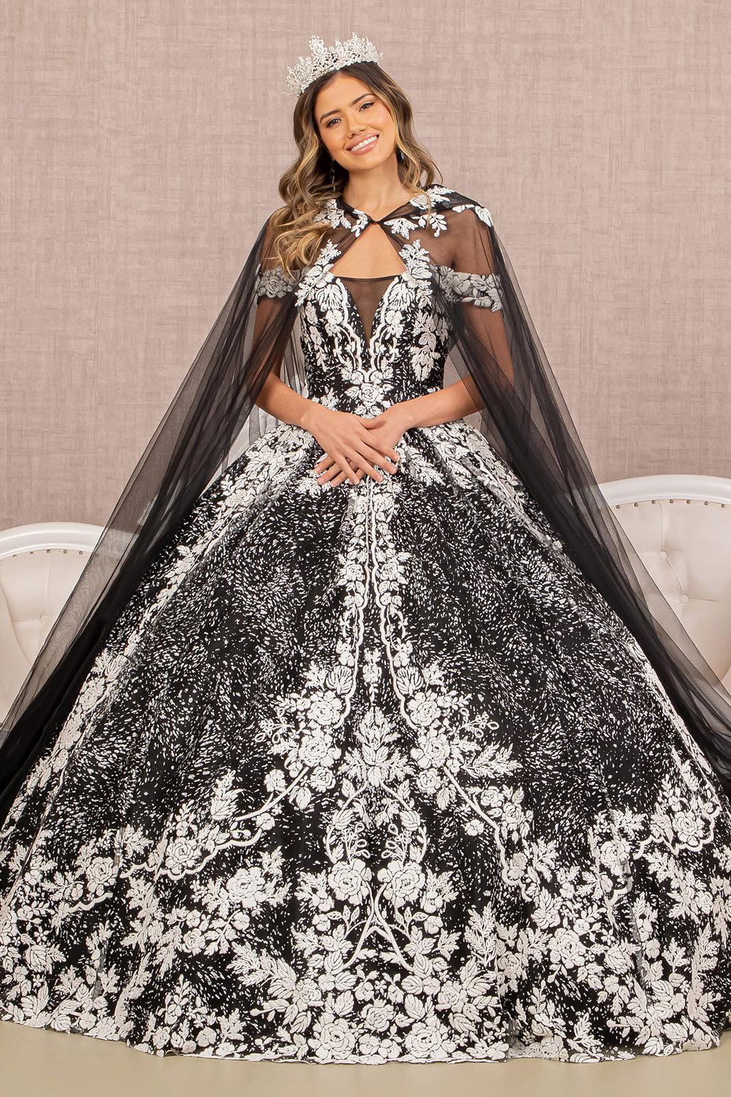 Long Quinceanera Dress Glitter Ball Gown