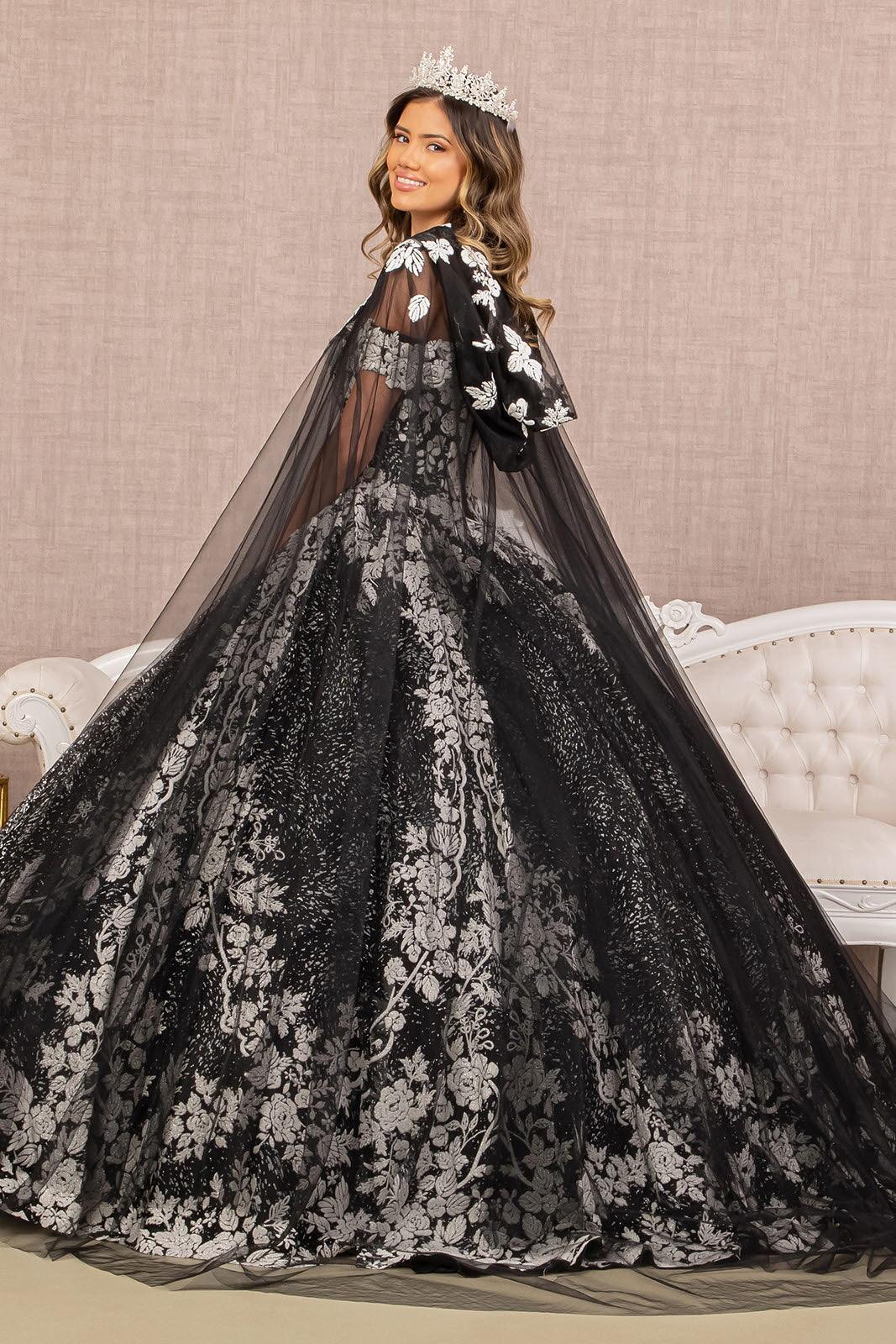Long Quinceanera Dress Glitter Ball Gown