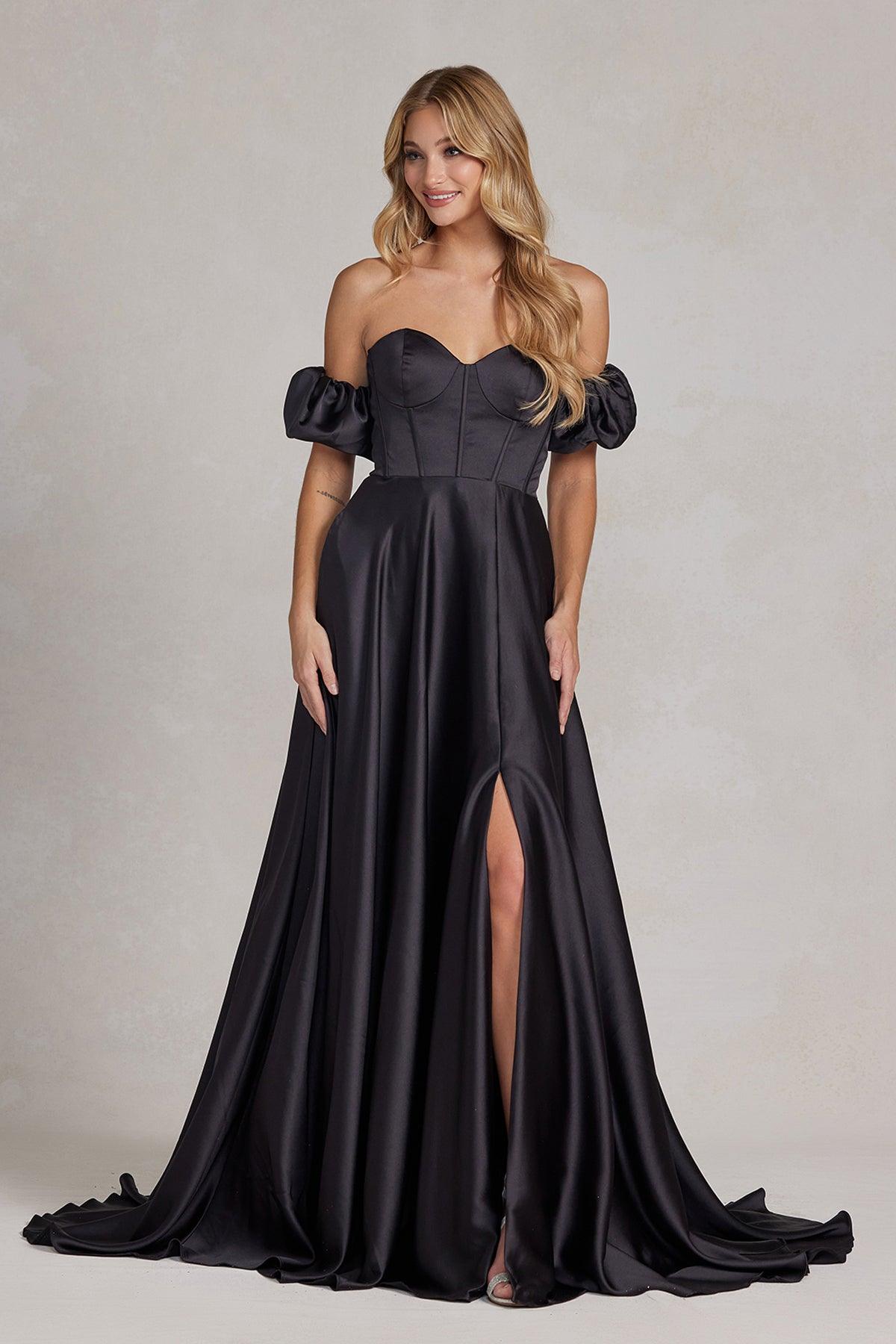 Nox Anabel K1122 Prom Off Shoulder Long Formal Gown Royal Blue