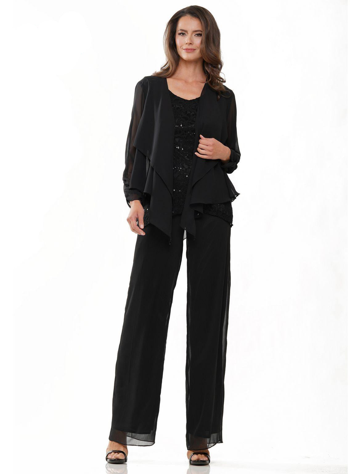 Marsoni Formal Mother of the Bride Pant Suit Black
