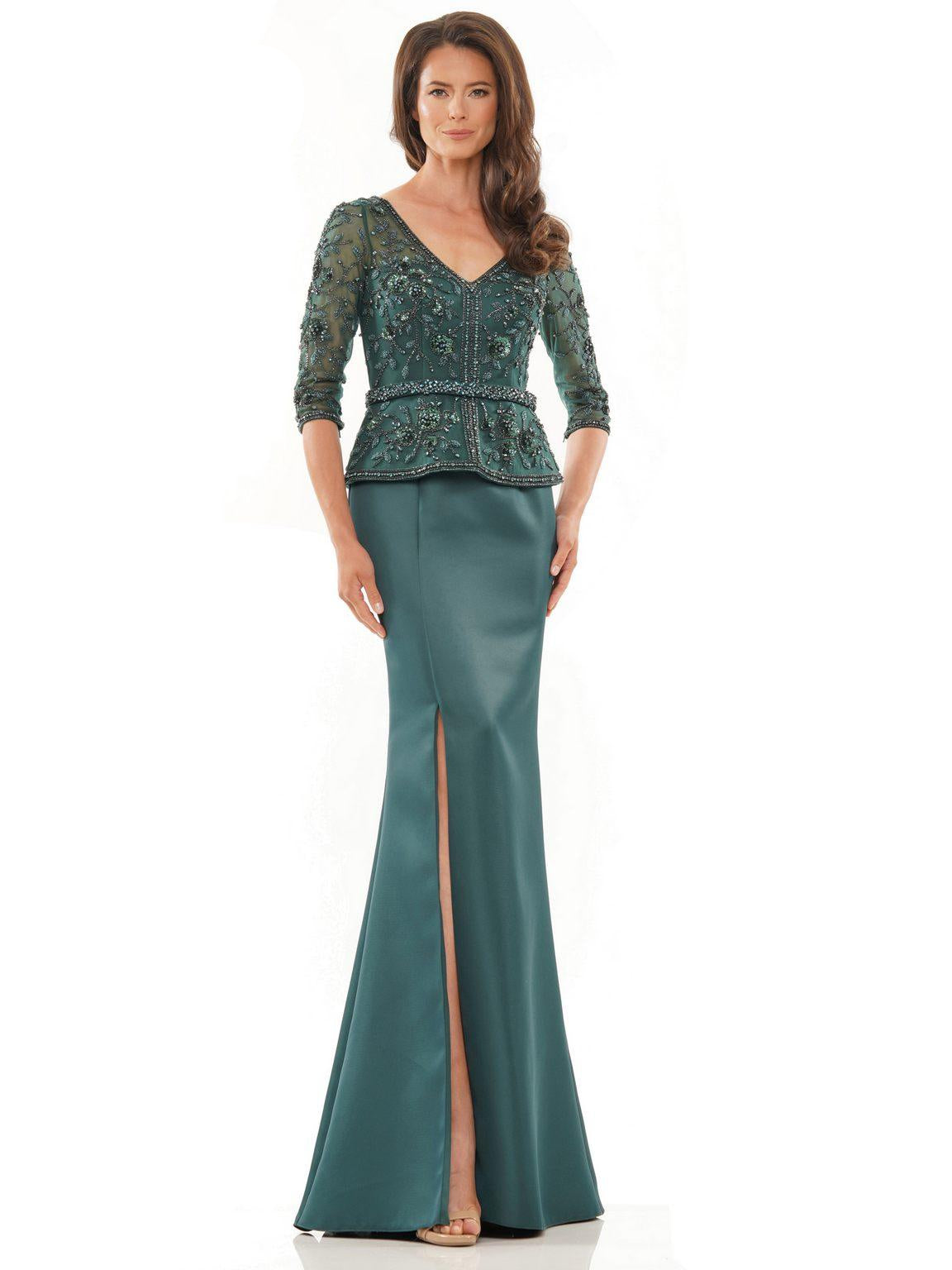 Mother of the Bride Dresses Long Fitted Mother of the Bride Dress Deep Green