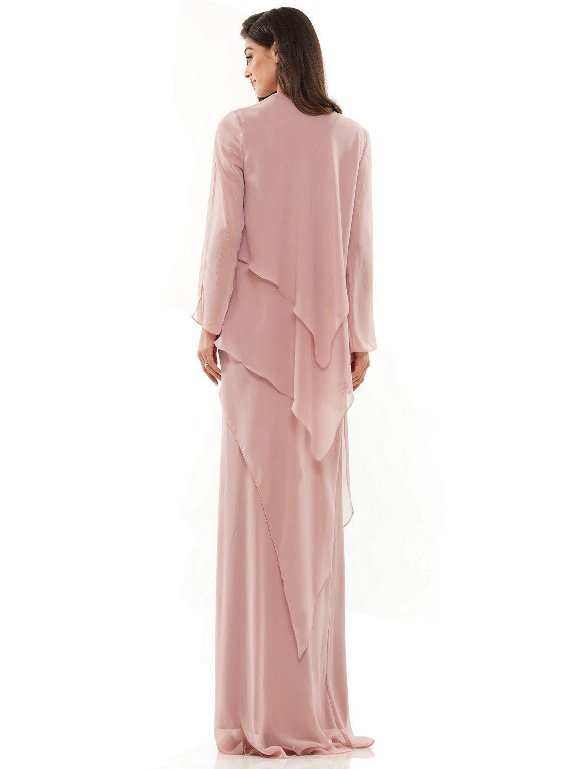 Mother of the Bride Dresses Long Sleeveless Formal Jacket Dress Mauve