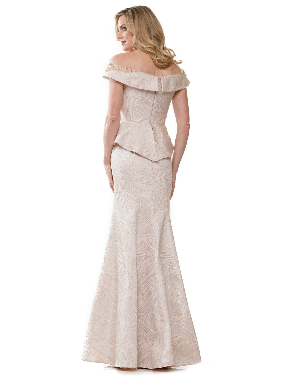 Mother of the Bride Dresses Mothers of the Bride Long Beaded Off Shoulder Dress Champagne