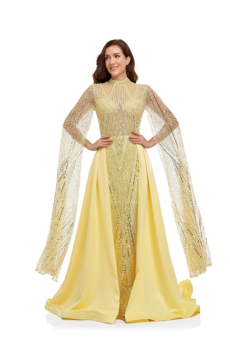 Prom Dresses Prom Long Formal Fitted Evening Dress Yellow