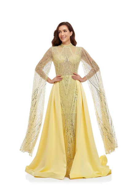 Prom Dresses Prom Long Formal Fitted Evening Dress Yellow