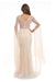 Prom Dresses Long Sleeve Formal Evening Dress  Beige
