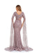 Prom Dresses Prom Long Sleeve Formal Beaded Dress Dusty Rose
