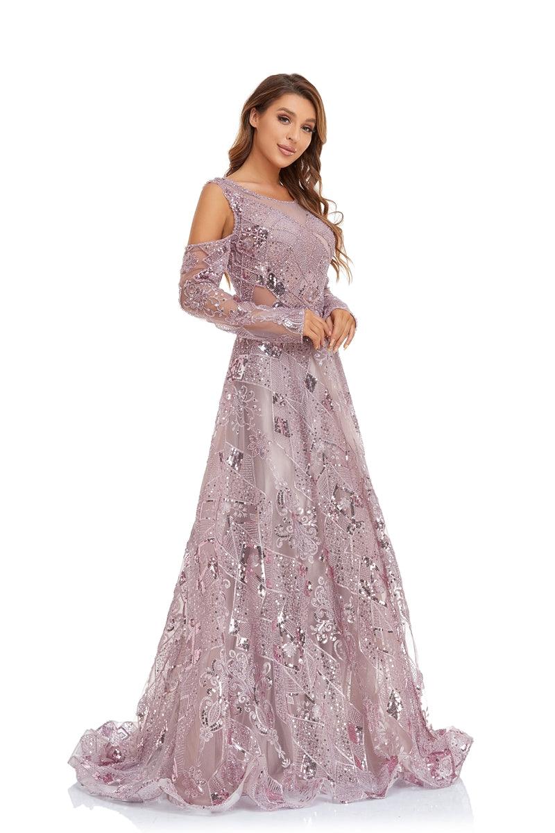 Prom Dresses Prom Long Off Shoulder Ball Gown Dusty Rose