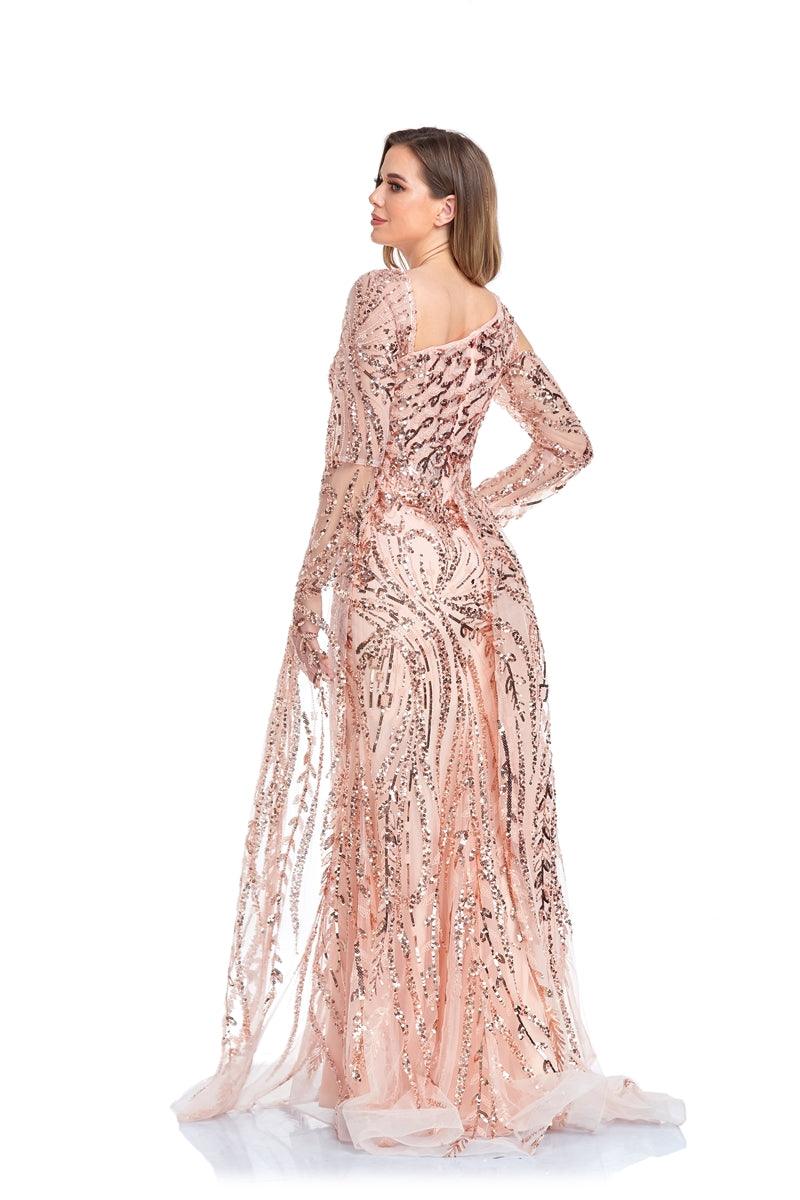 Prom Dresses Long Formal Beaded Prom Dress Gold