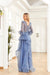 Prom Dresses Prom Long Sleeve Formal Evening Gown Blue
