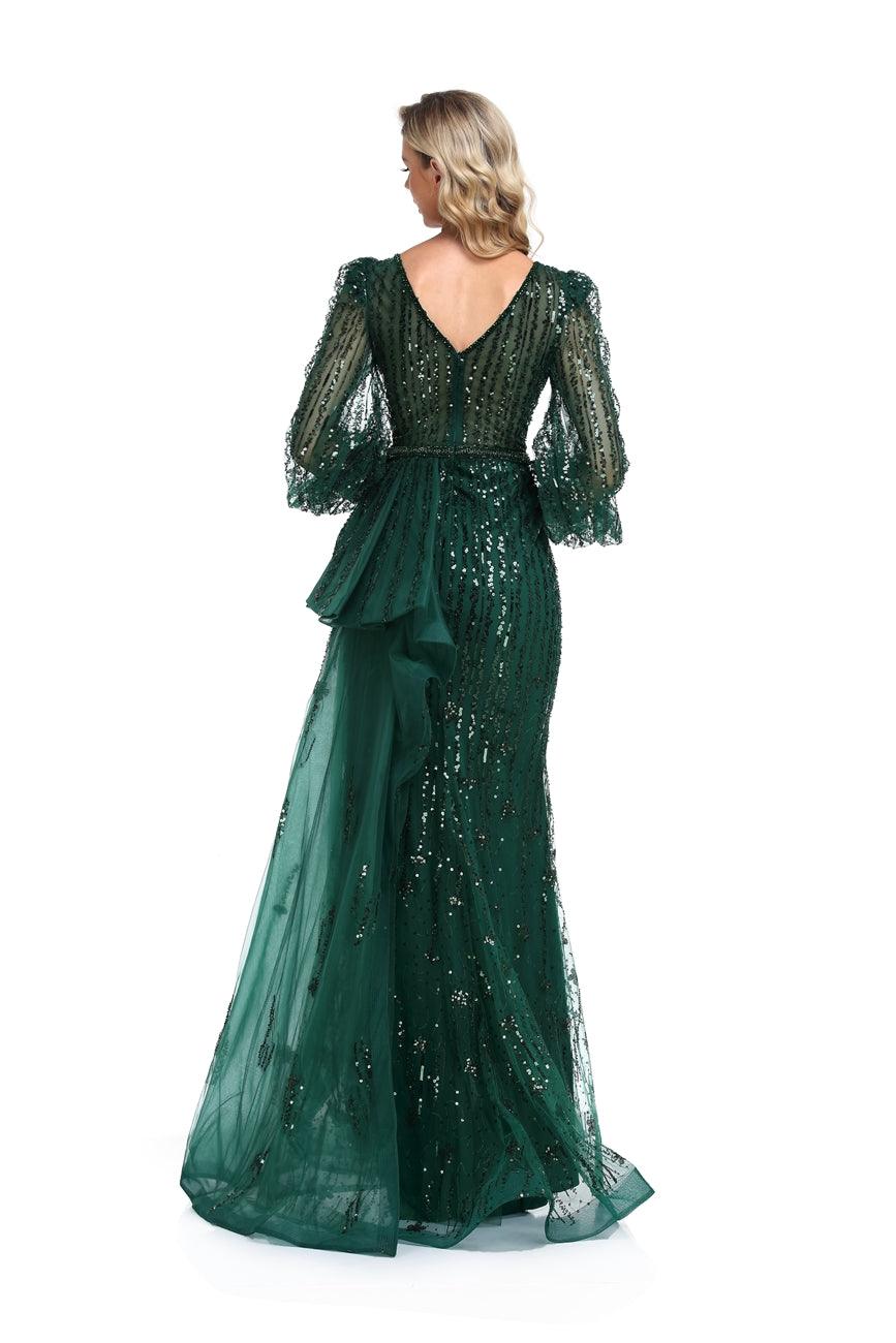 Prom Dresses Prom Long Sleeve Formal Evening Gown Emerald
