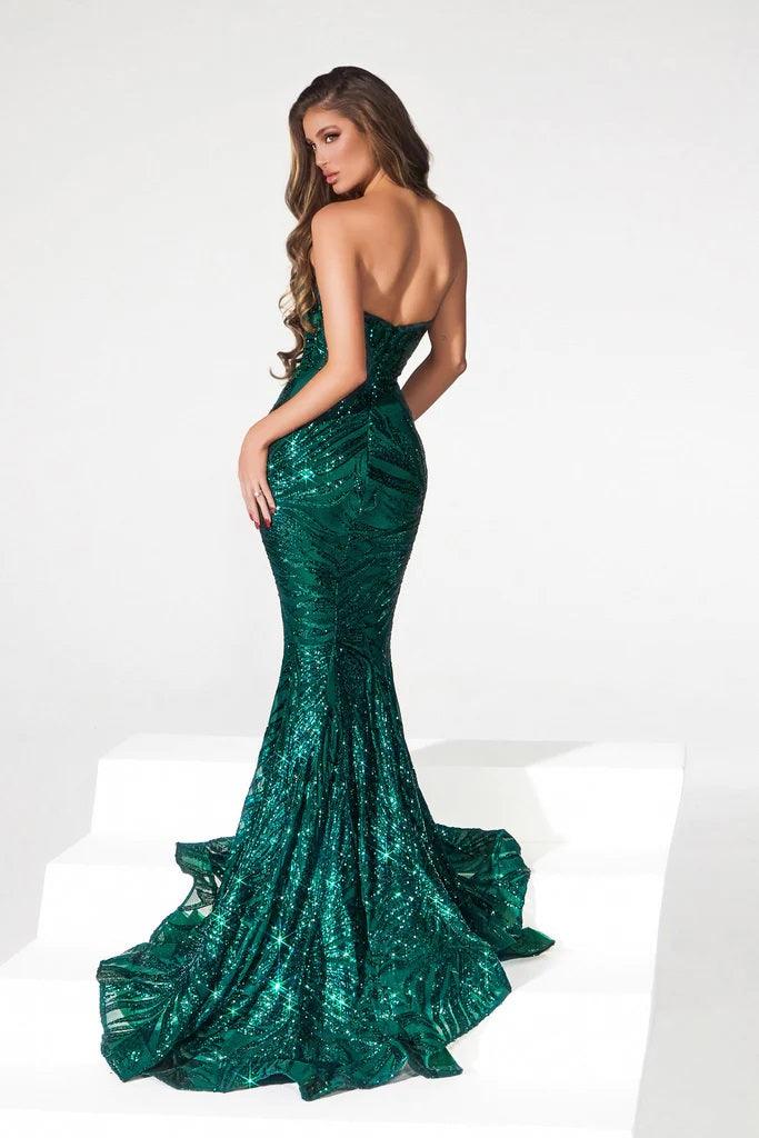 Prom Dresses Long Strapless Mermaid Prom Dress Emerald