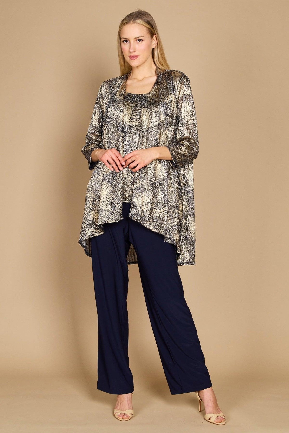 R&M Richards 7292W Formal Duster Pant Set